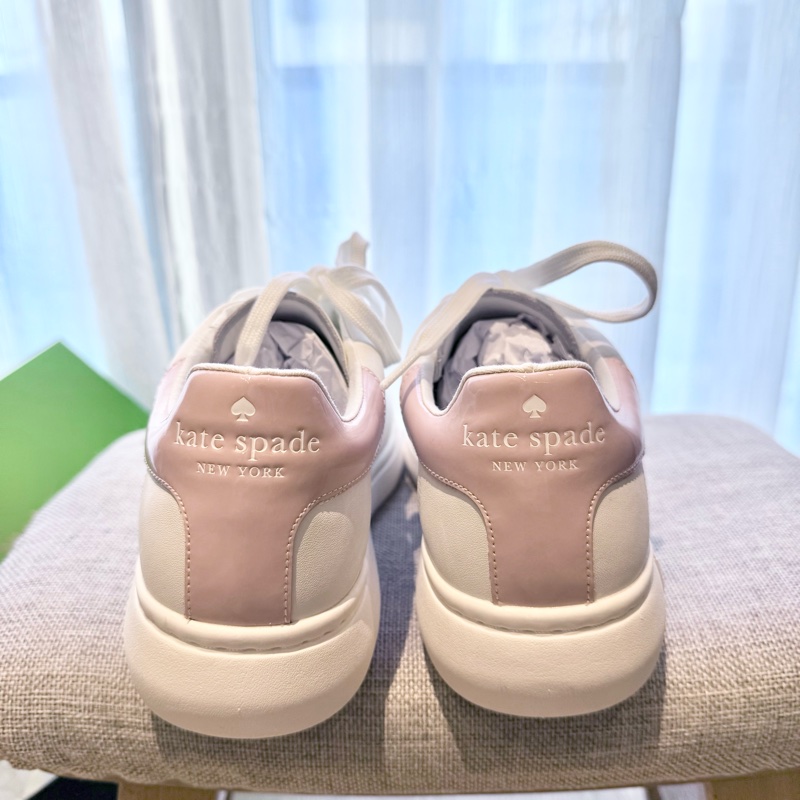 全新Kate Spade 粉色皮革小白鞋|實體店正品 👟-5