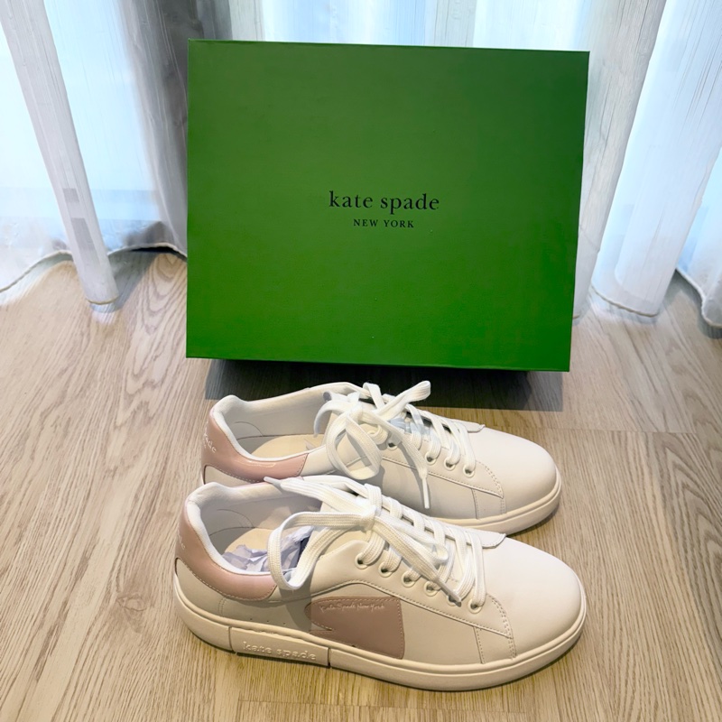 全新Kate Spade 粉色皮革小白鞋|實體店正品 👟-8