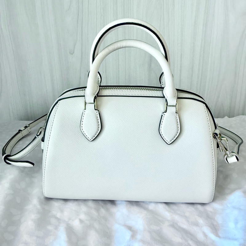 ✨ Kate Spade 真皮白色手提/斜背兩用波士頓包 ✨-2