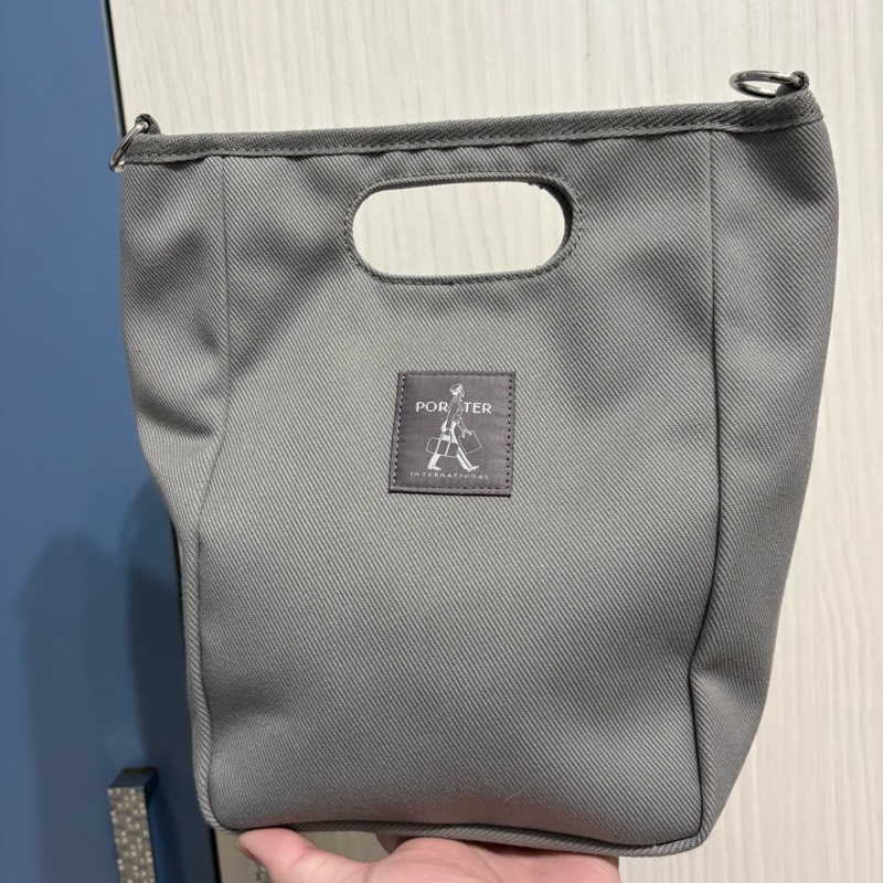 [買一送一］PORTER INTERNATIONAL - 玩味動心 PUNCH手提包 肩背包 側背包 單肩包 -灰-5