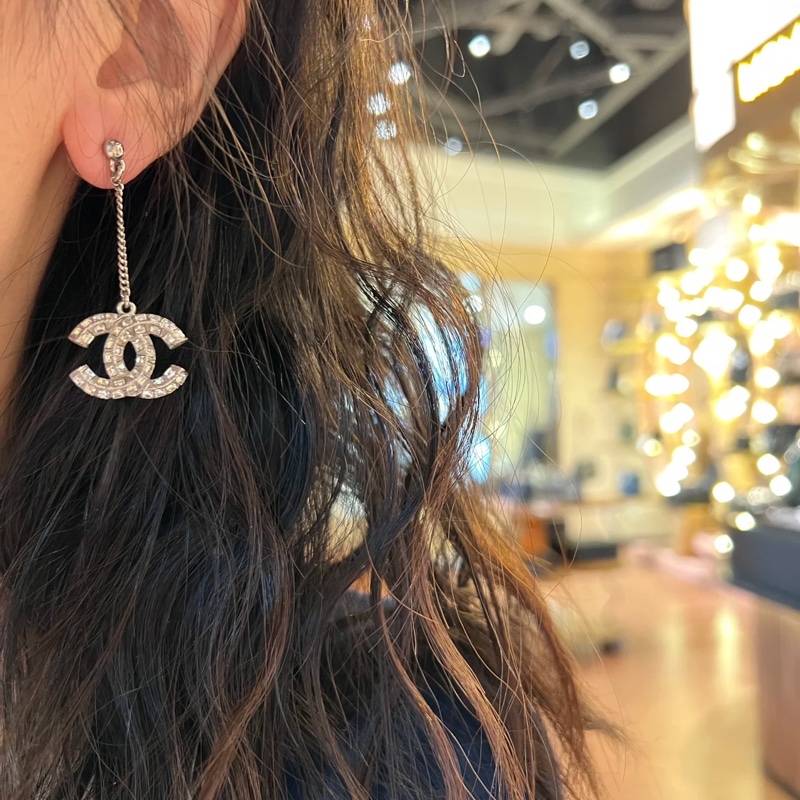 ෆ Chanel垂墜耳環🈶購證-5