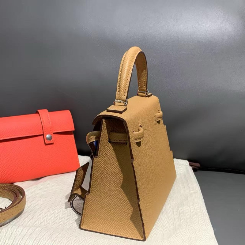 Hermes愛馬仕 Kelly Doll馬賽克娃娃，餅乾色拼德克薩斯粉 w刻-3