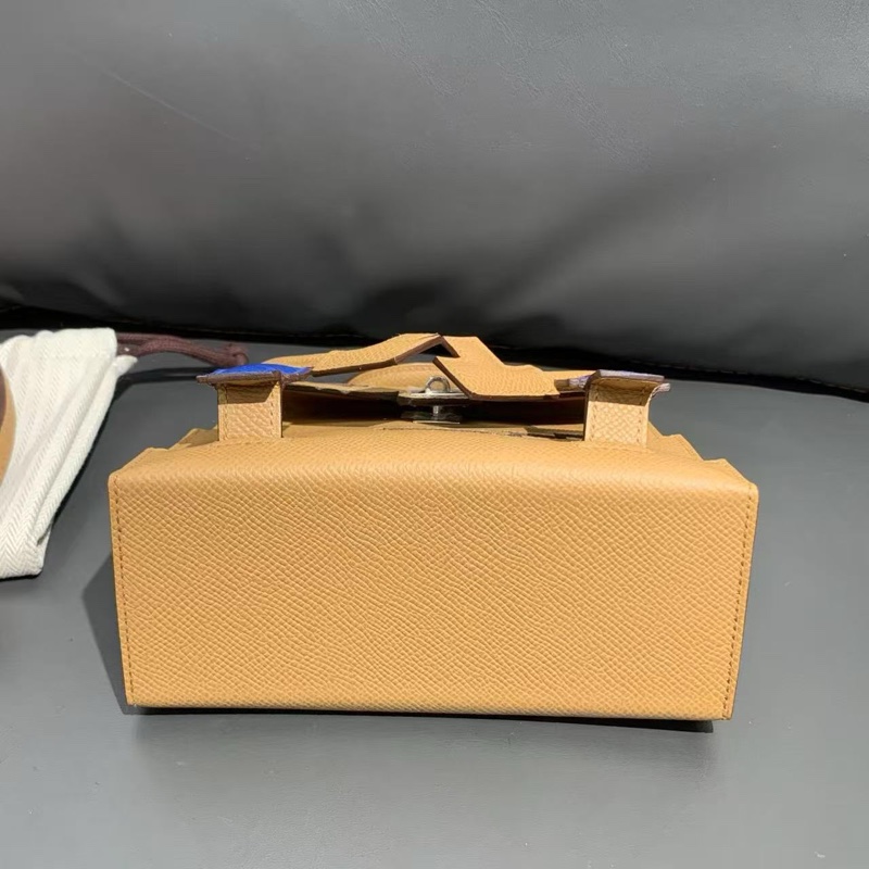 Hermes愛馬仕 Kelly Doll馬賽克娃娃，餅乾色拼德克薩斯粉 w刻-5