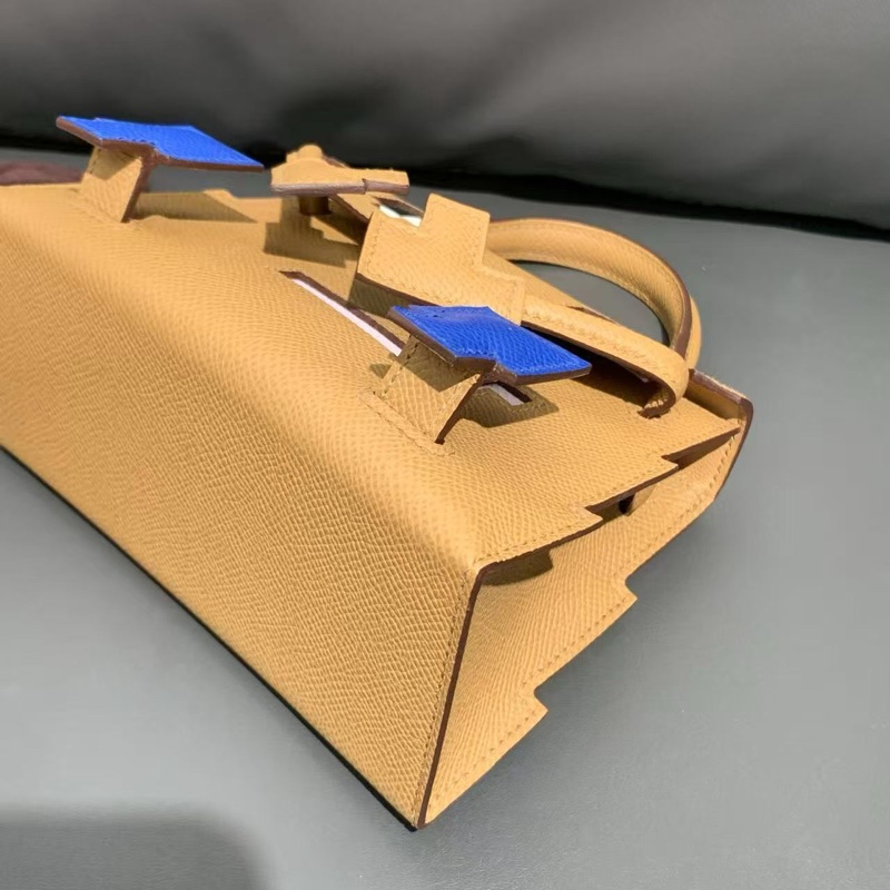 Hermes愛馬仕 Kelly Doll馬賽克娃娃，餅乾色拼德克薩斯粉 w刻-8