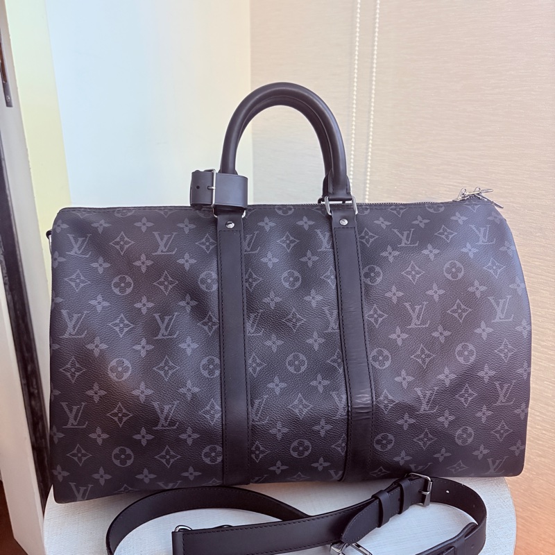 LV Keepall 45 黑灰-1
