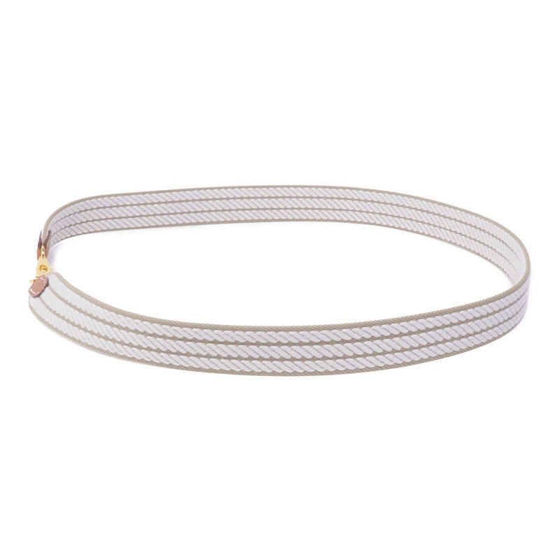 HERMES 帆布Shoulder Strap金扣肩帶-3