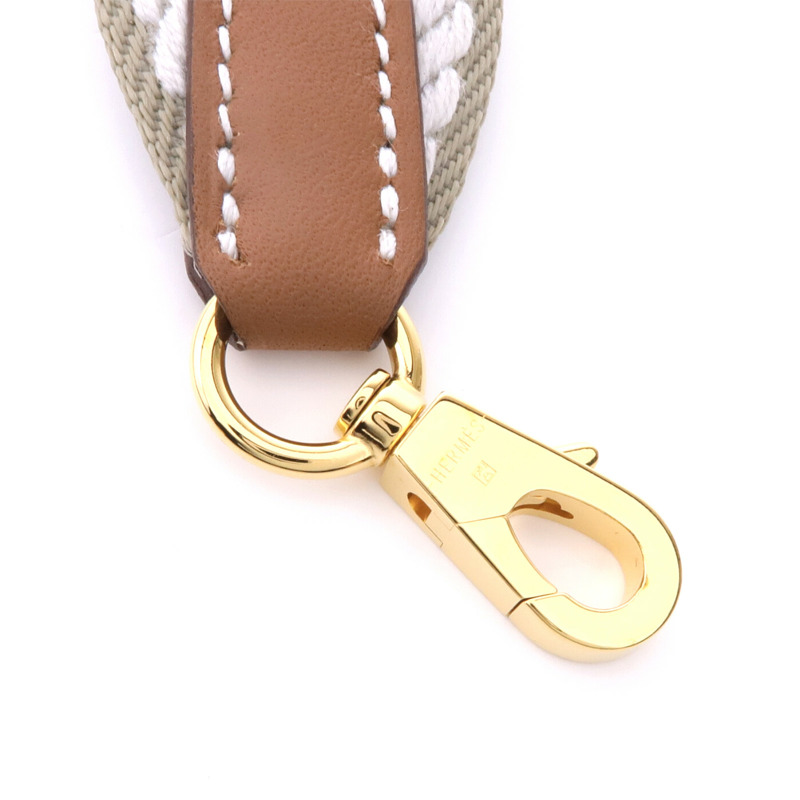 HERMES 帆布Shoulder Strap金扣肩帶-6