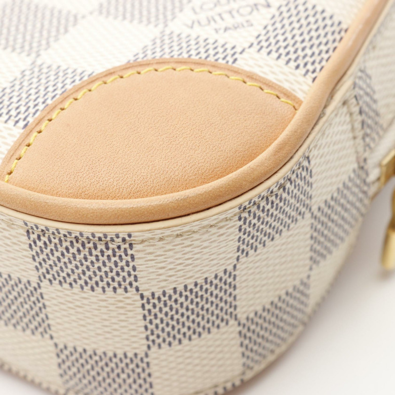 LOUIS VUITTON Neocapie 單肩包 N60360 Damier Azur 帆布皮革白色二手-7