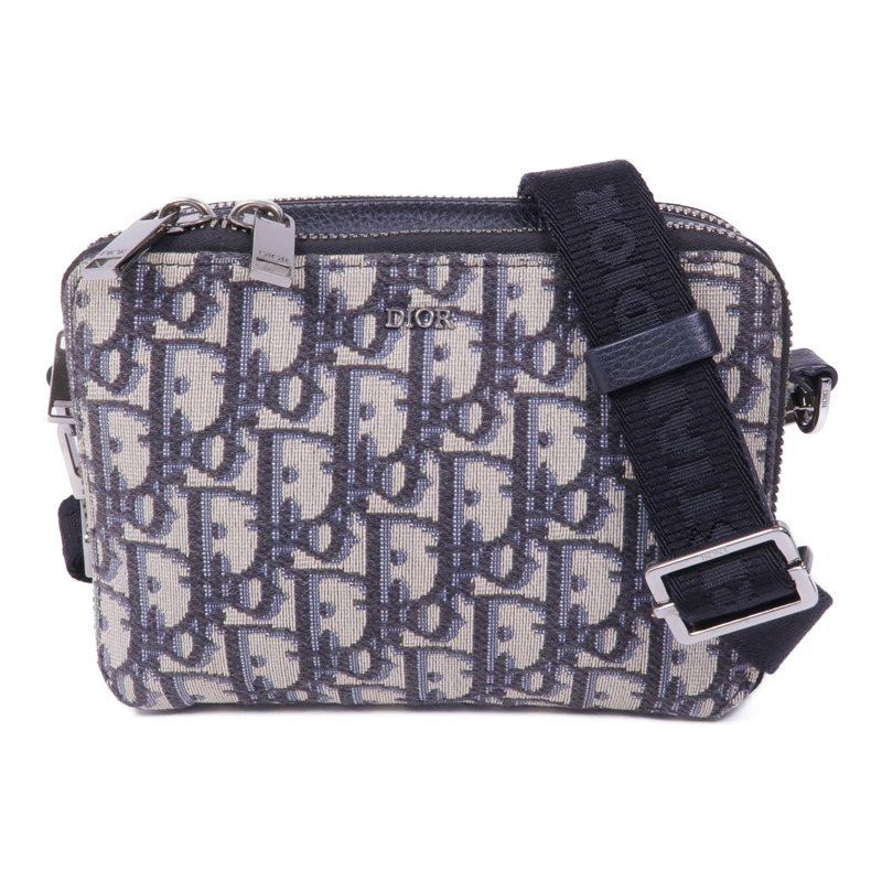 Dior 【激減優惠】帆布Shoulder Bag銀扣肩背袋-0