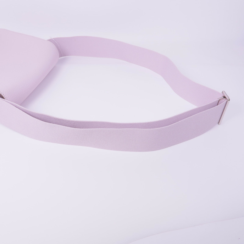 HERMES Chevre皮革Geta銀扣肩背袋Mauve Pale-4