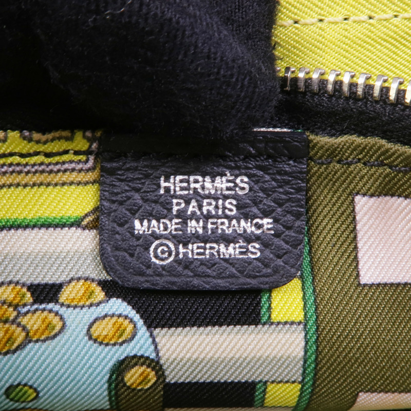 HERMES Epsom皮革Silk'In Compact Wallet銀扣錢包Noir-13