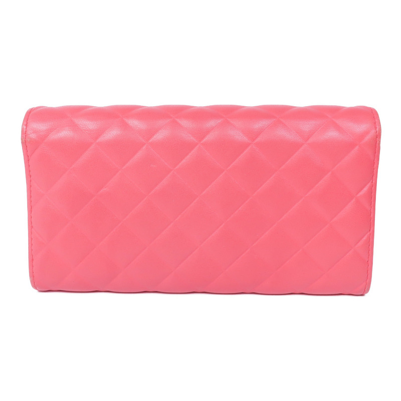 CHANEL 皮革Long Wallet金扣長錢包-1