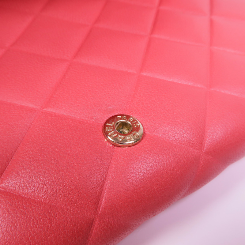 CHANEL 皮革Long Wallet金扣長錢包-12