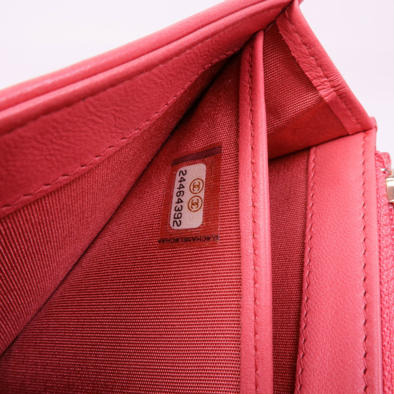 CHANEL 皮革Long Wallet金扣長錢包-14