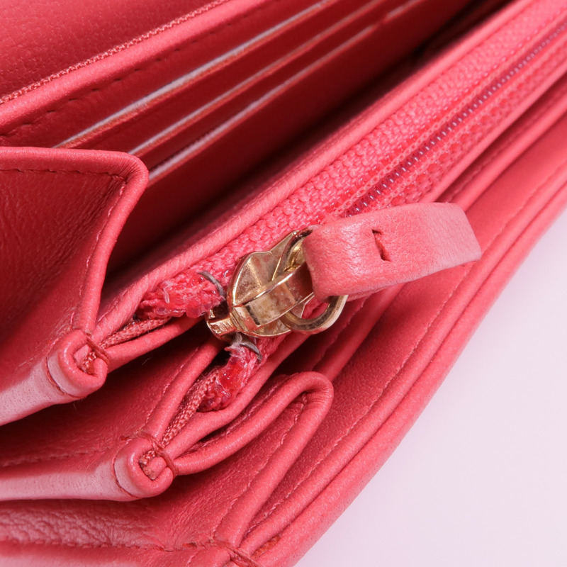 CHANEL 皮革Long Wallet金扣長錢包-15