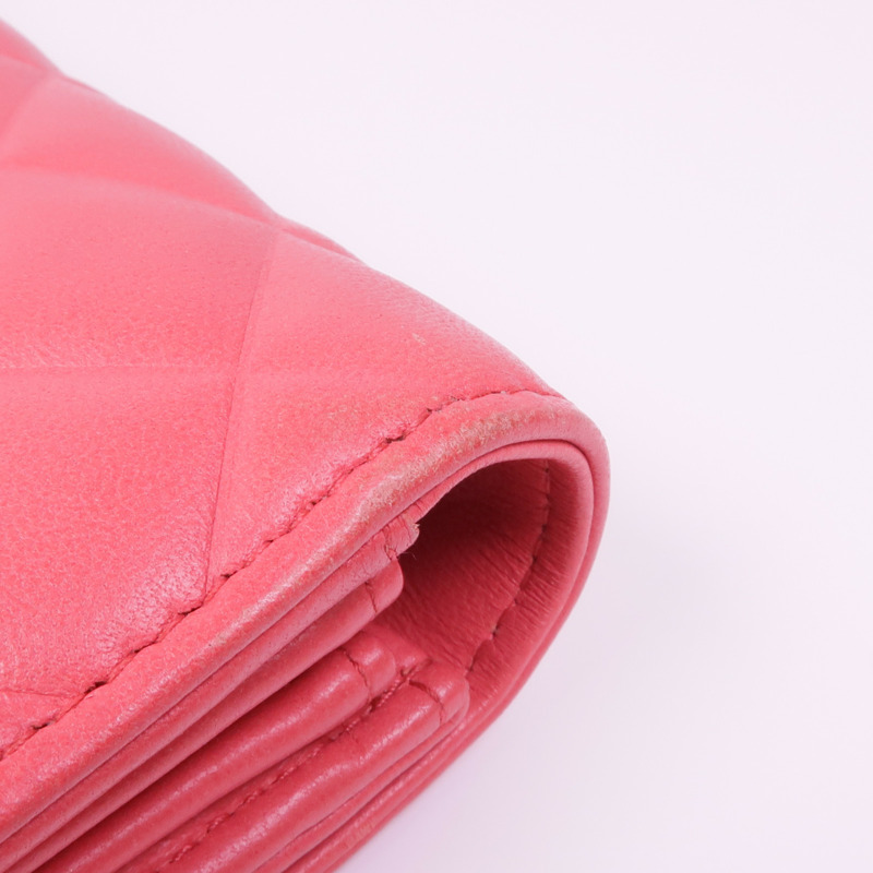 CHANEL 皮革Long Wallet金扣長錢包-19