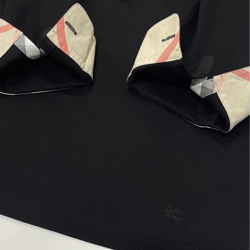 Burberry 倫敦 二穿反褶格紋口袋戰馬上衣近全新 黑-5