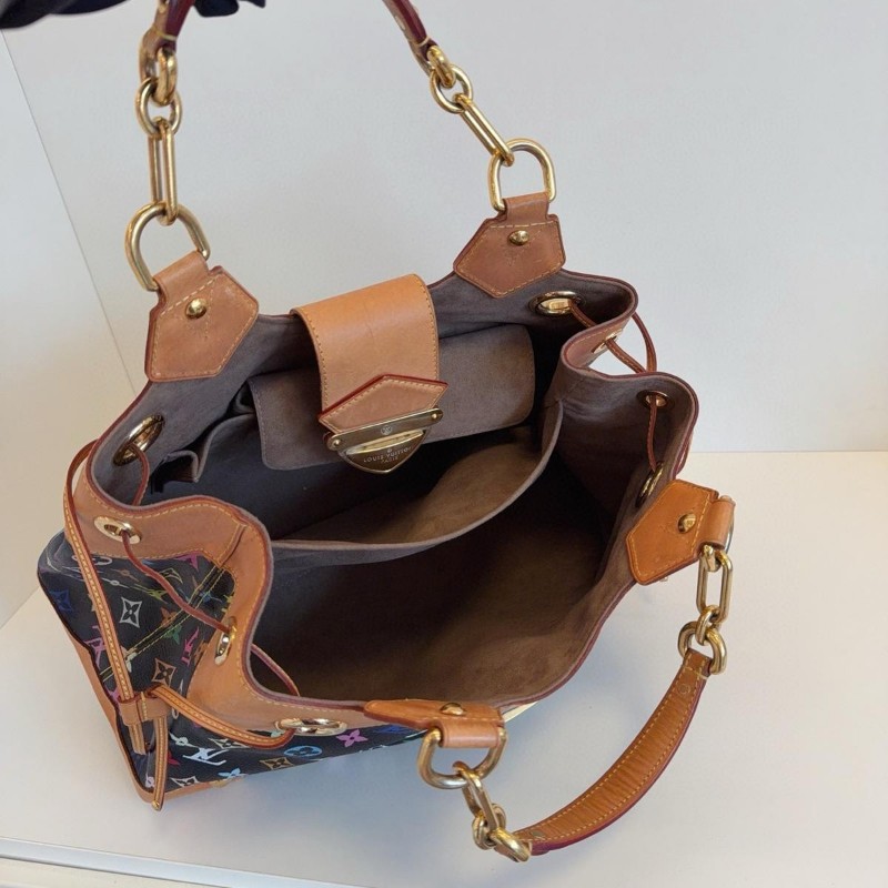 LV  tote 黑三彩-7