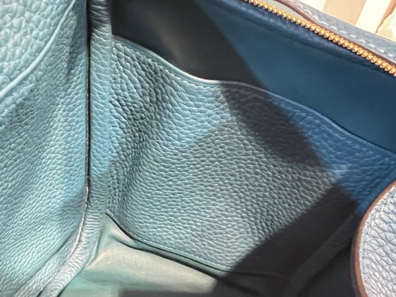 Hermes 普魯斯海峽綠 T/C皮 Lindy26金釦手提肩背包-22