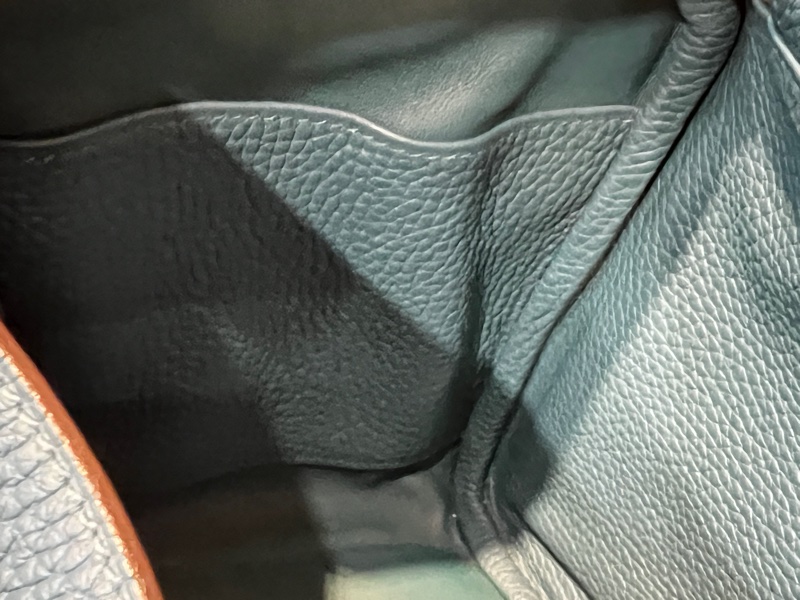 Hermes 普魯斯海峽綠 T/C皮 Lindy26金釦手提肩背包-23