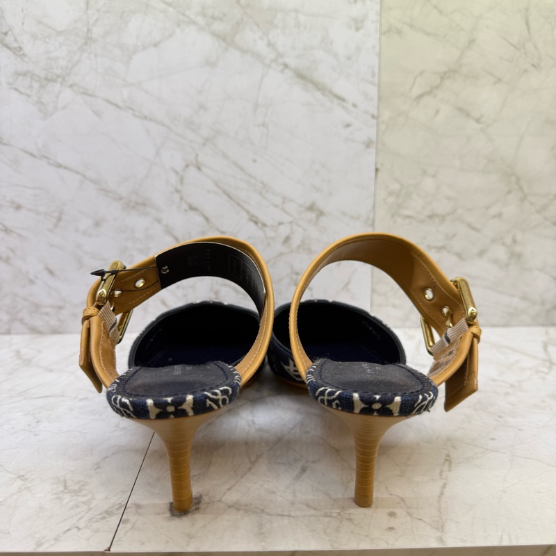 LV 牛仔單寧尖頭鞋-38號-4