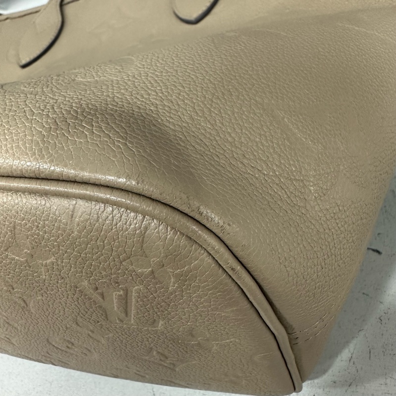 LV m45686 奶茶牛皮壓紋neverfull mm 子母包-9