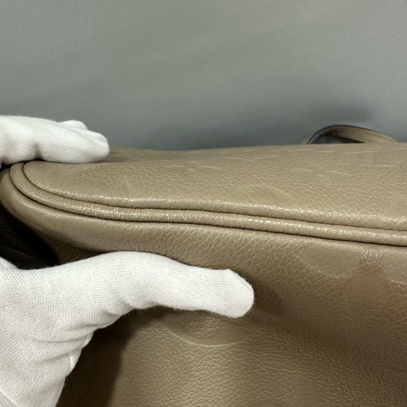 LV m45686 奶茶牛皮壓紋neverfull mm 子母包-13