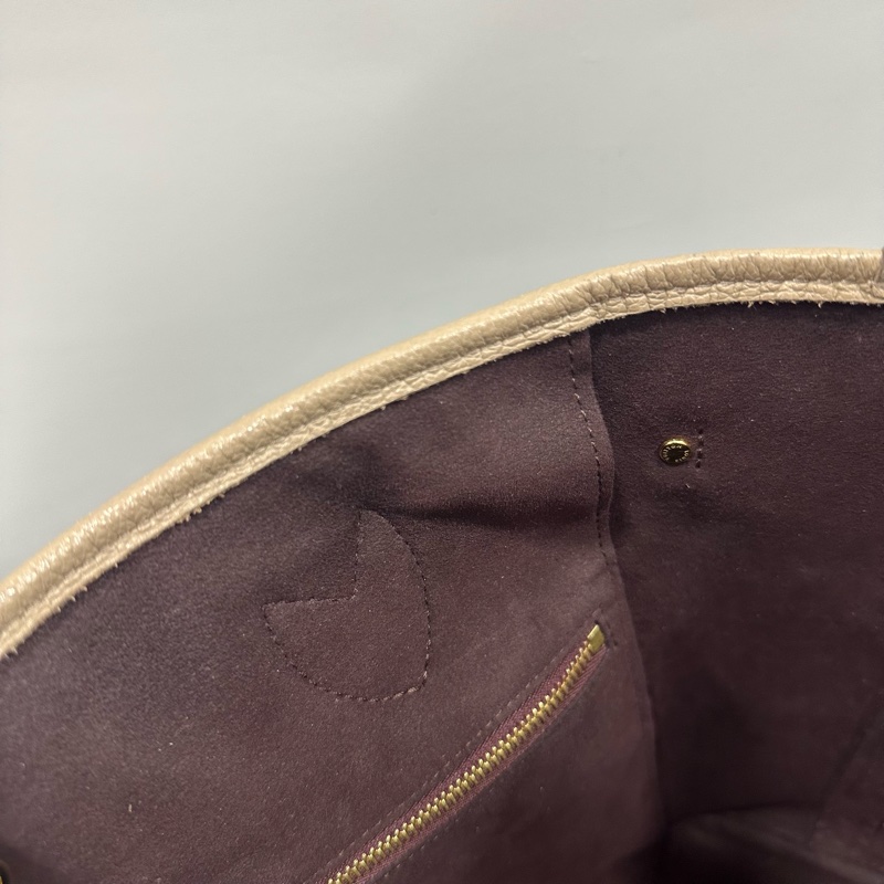 LV m45686 奶茶牛皮壓紋neverfull mm 子母包-47