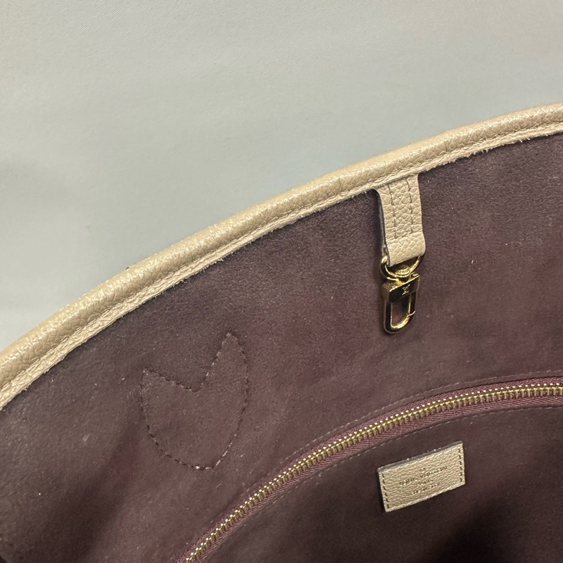 LV m45686 奶茶牛皮壓紋neverfull mm 子母包-48