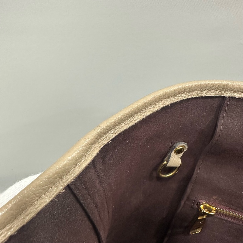 LV m45686 奶茶牛皮壓紋neverfull mm 子母包-49