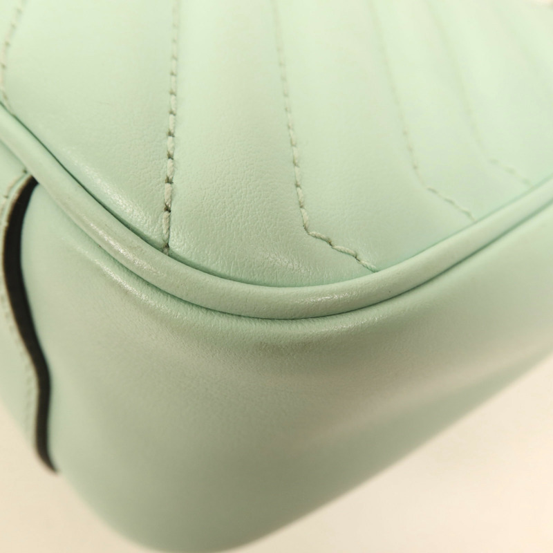 GUCCI 牛皮皮革GG Marmont銀扣肩背袋-11