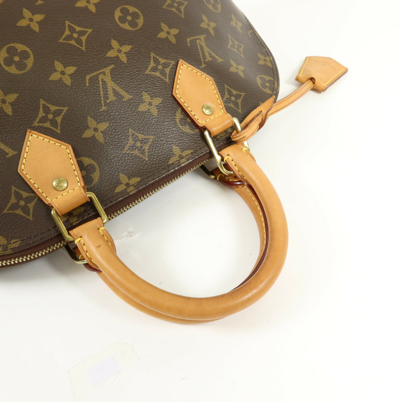 LOUIS VUITTON Monogram Alma金扣手挽袋棕色-4