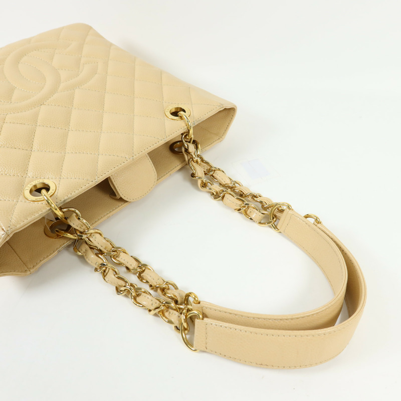 CHANEL 牛皮皮革PST Petite Shopping Tote Bag金扣肩背袋-4