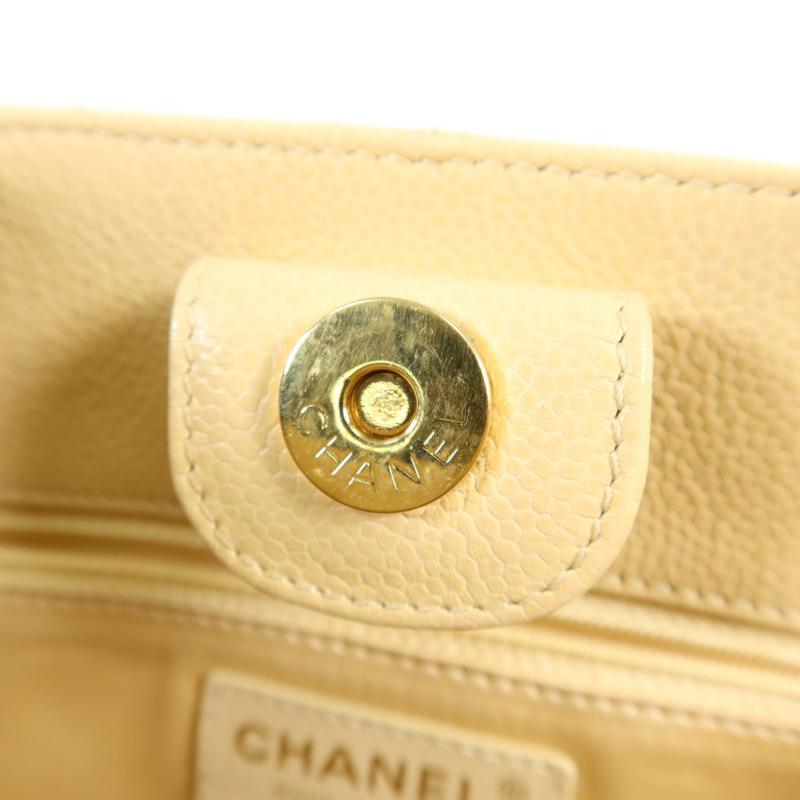 CHANEL 牛皮皮革PST Petite Shopping Tote Bag金扣肩背袋-9