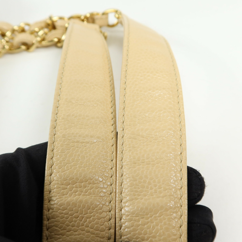 CHANEL 牛皮皮革PST Petite Shopping Tote Bag金扣肩背袋-19