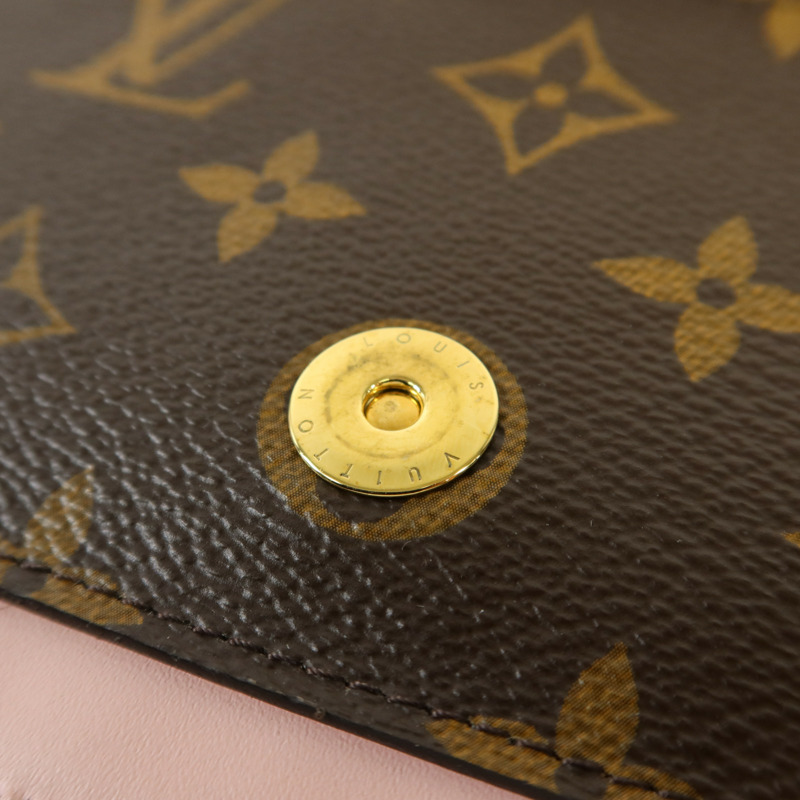 LOUIS VUITTON Monogram Flore Chain Wallet金扣鏈帶肩背袋-8