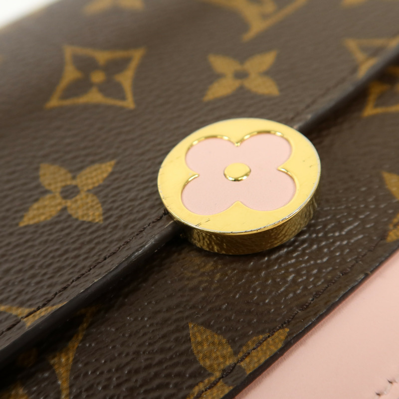 LOUIS VUITTON Monogram Flore Chain Wallet金扣鏈帶肩背袋-9