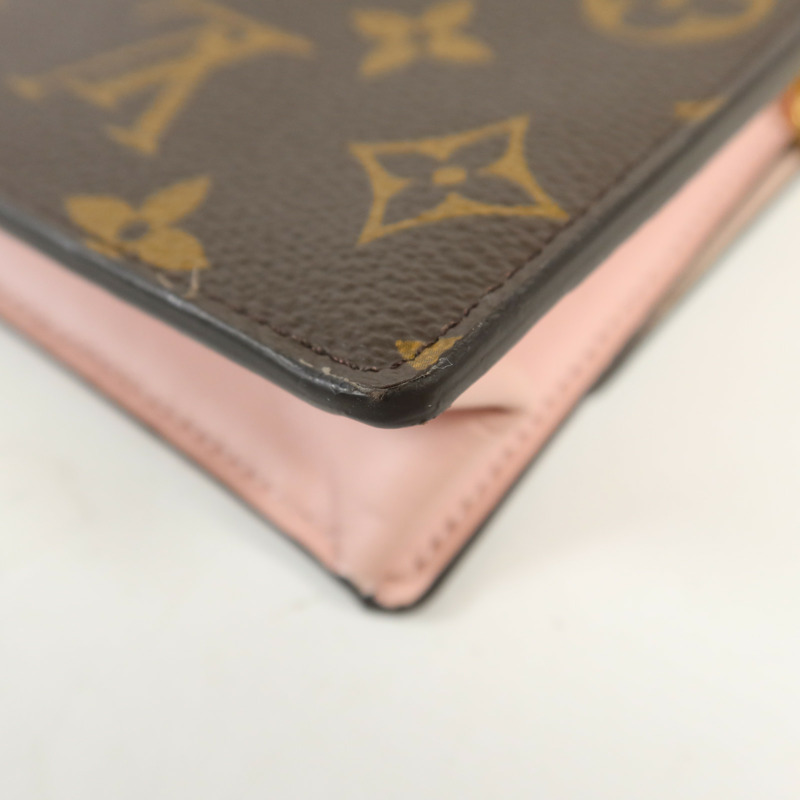 LOUIS VUITTON Monogram Flore Chain Wallet金扣鏈帶肩背袋-13