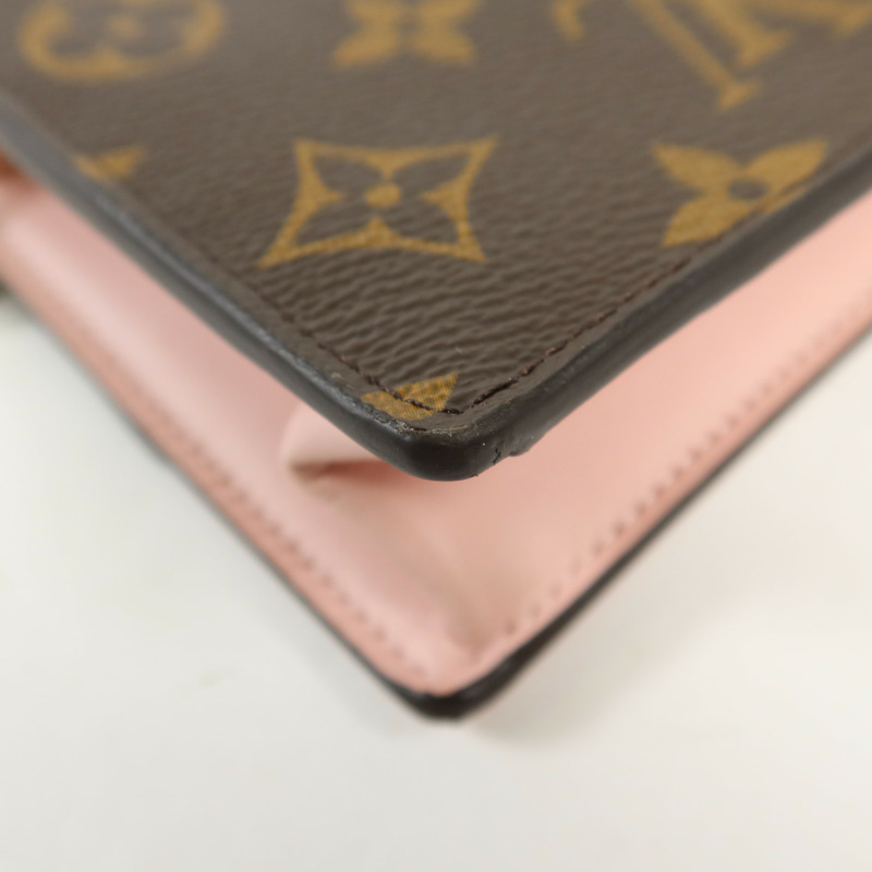 LOUIS VUITTON Monogram Flore Chain Wallet金扣鏈帶肩背袋-14