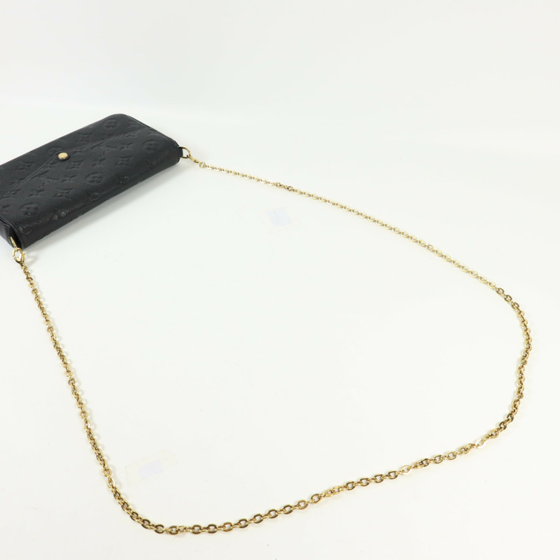 LOUIS VUITTON Monogram Empreinte Felicie Pochette 金扣鏈帶肩背袋-4