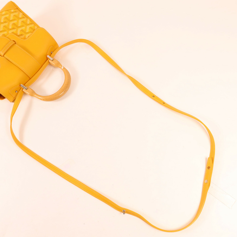 GOYARD 塗層帆布Saigon Souple Mini銀扣手挽肩背兩用袋-4