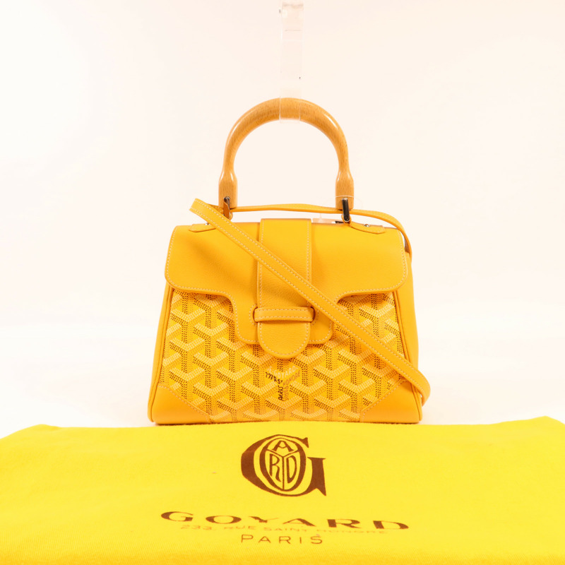 GOYARD 塗層帆布Saigon Souple Mini銀扣手挽肩背兩用袋-15