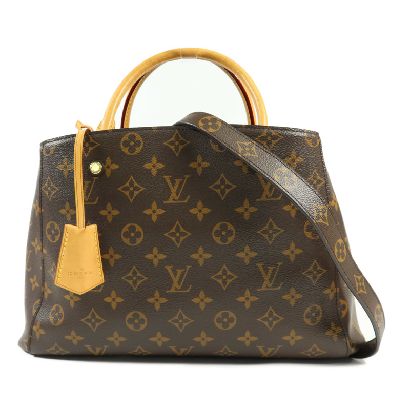 LOUIS VUITTON Monogram Montaigne MM金扣手挽肩背兩用袋-0