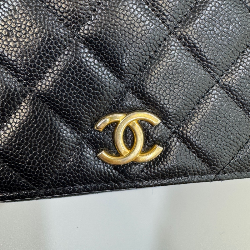 CHANEL黑金牛鏤空雙C手柄Woc鏈包AP2804-11