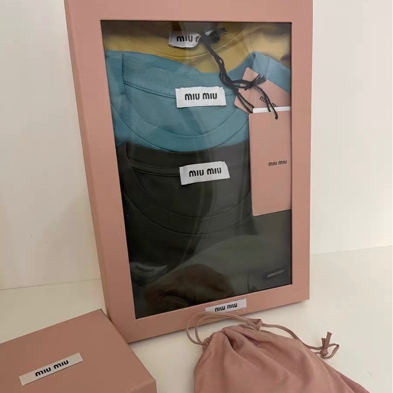 miumiu 24SS三件套黃色長袖T恤 S-3