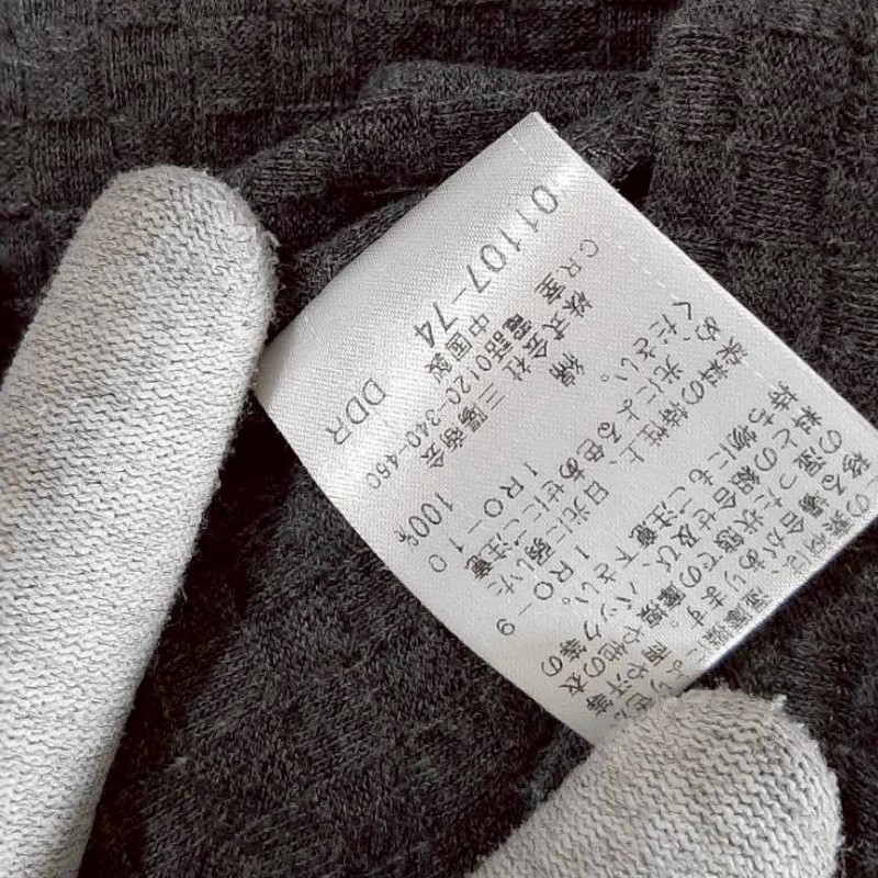 絕版BURBERRY 博柏利 BLACK LABEL 黑標 戰馬 男木炭灰華夫格長袖上衣2號-8