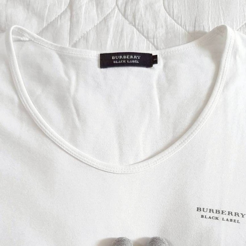 絕版BURBERRY 博柏利 BLACK LABEL 黑標  男白色長袖上衣2號-2