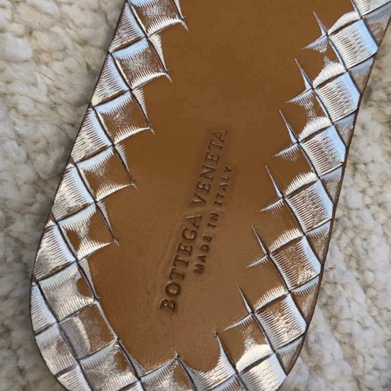 Bottega Veneta 真皮拖鞋 小羊皮拖鞋 Bv 銀色-10