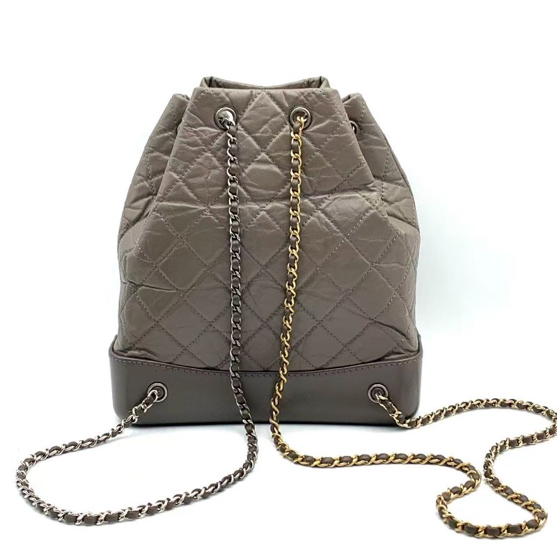 CHANEL Gabrielle 啡色流浪背囊 中號-2