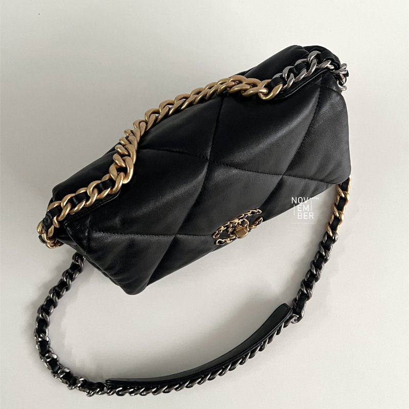 99新🆕 Chanel 香奈兒 19 Bag 黑金小號-2